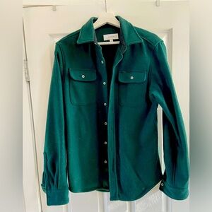 Large Anian Berlino Wool Shirt. Beautiful Emerald Green. a little large for me.